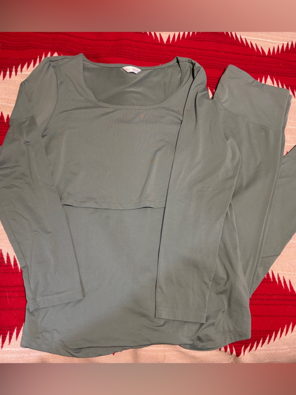 Kindred bravely olive nursing long sleeve & legging set